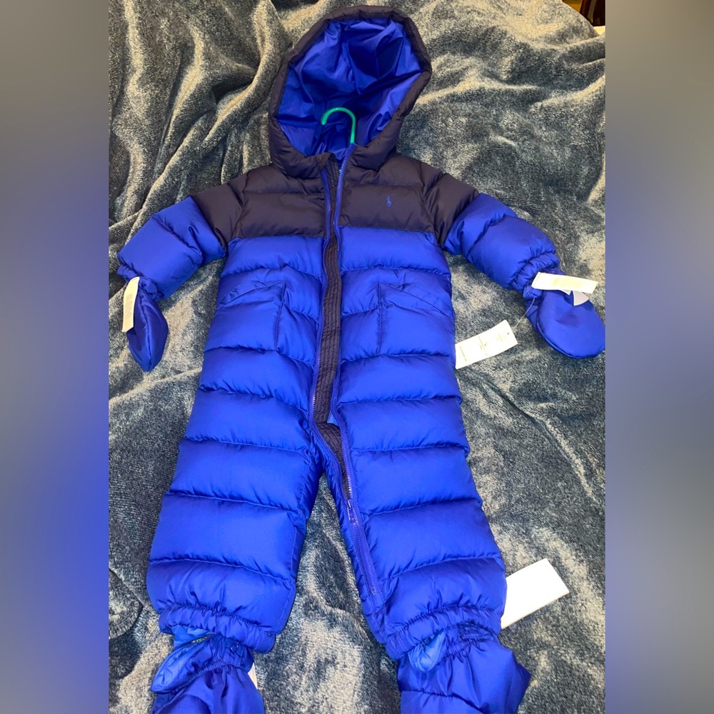 Ralph Lauren Cobalt and Navy snowsuit- size 18months.
